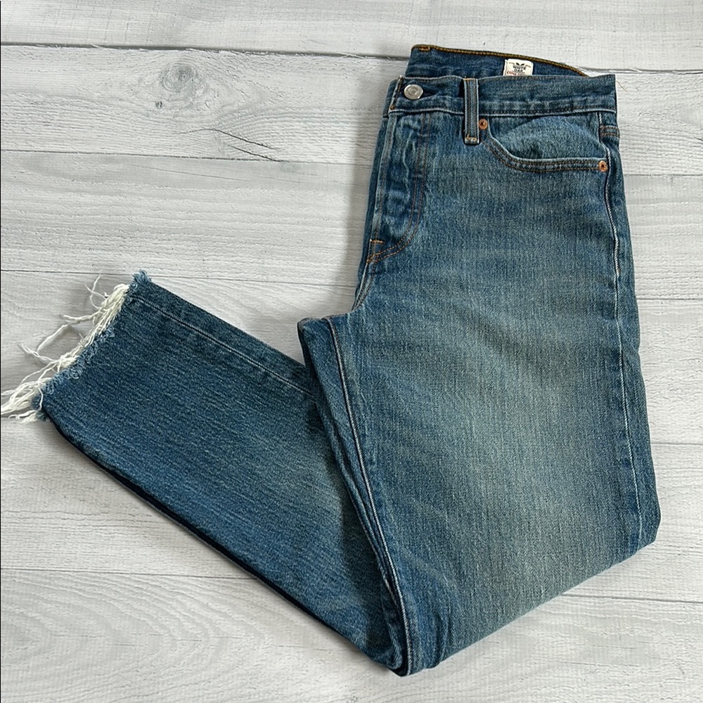 Levi's Wedgie White Oak Cone Denim Blue Denim Jeans Sz 29